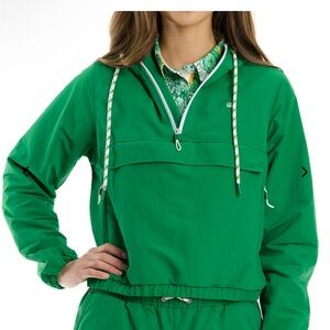Good Good Golf Women's The Bay Windbreaker Jacket  Kelly Green Size L